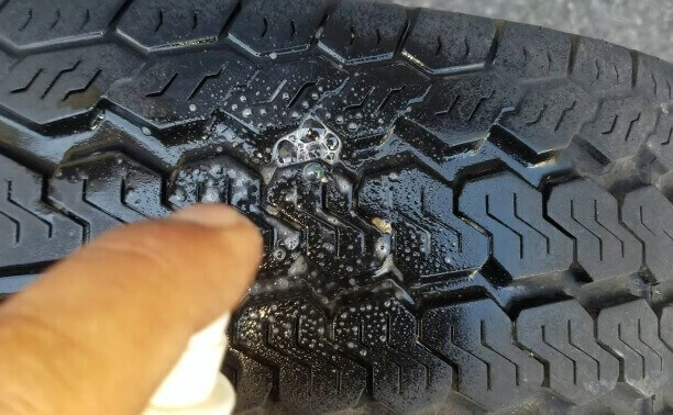 leaking tire